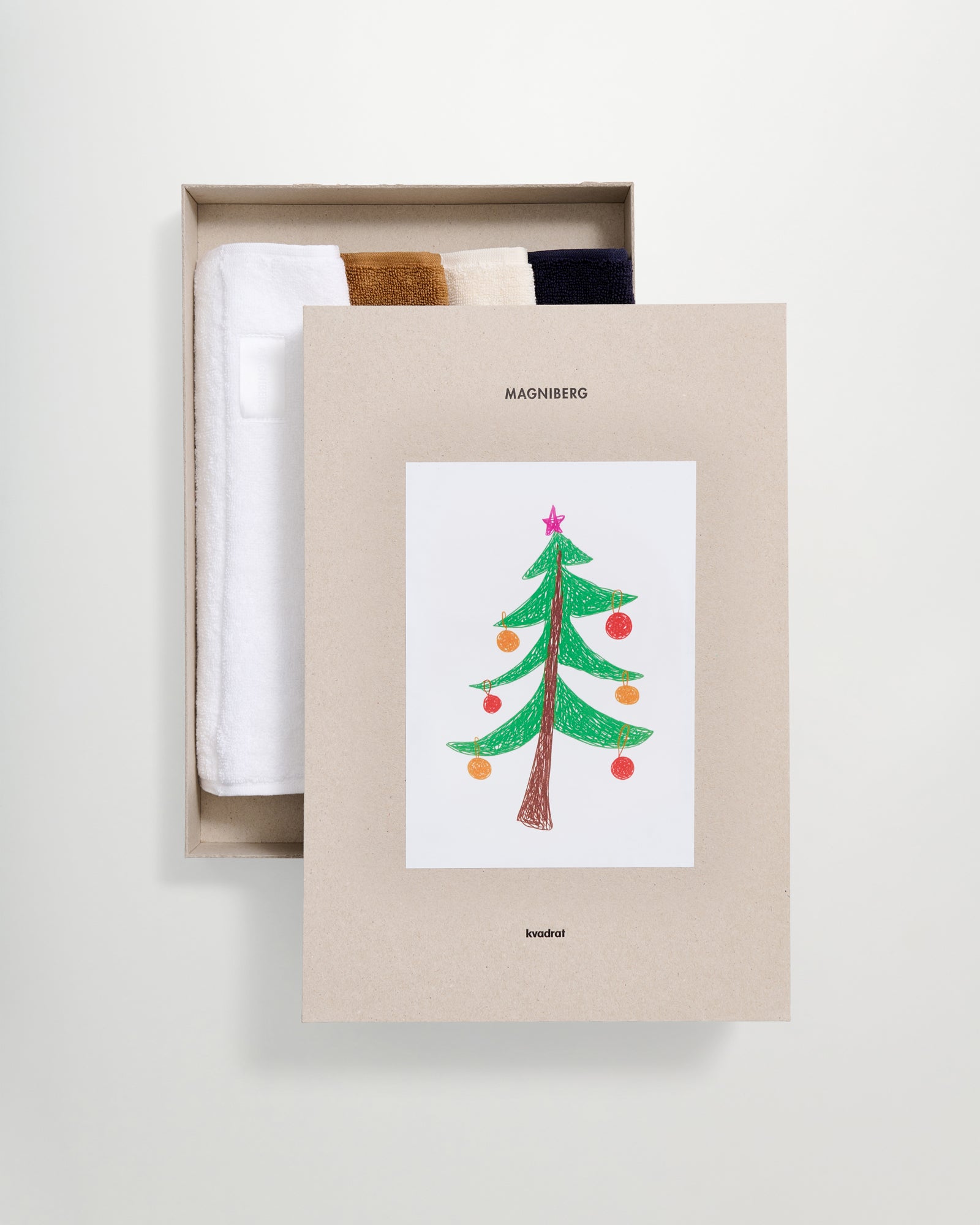 Holiday 4-piece face cloth set | Forest II terry