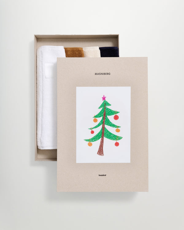 Holiday 4-piece face cloth set | Forest II terry