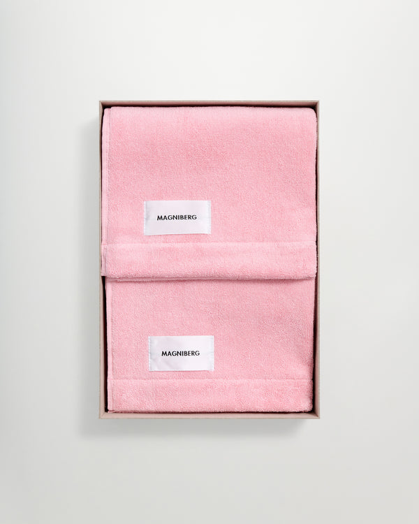 2-piece hand towel set | Fragola pink terry