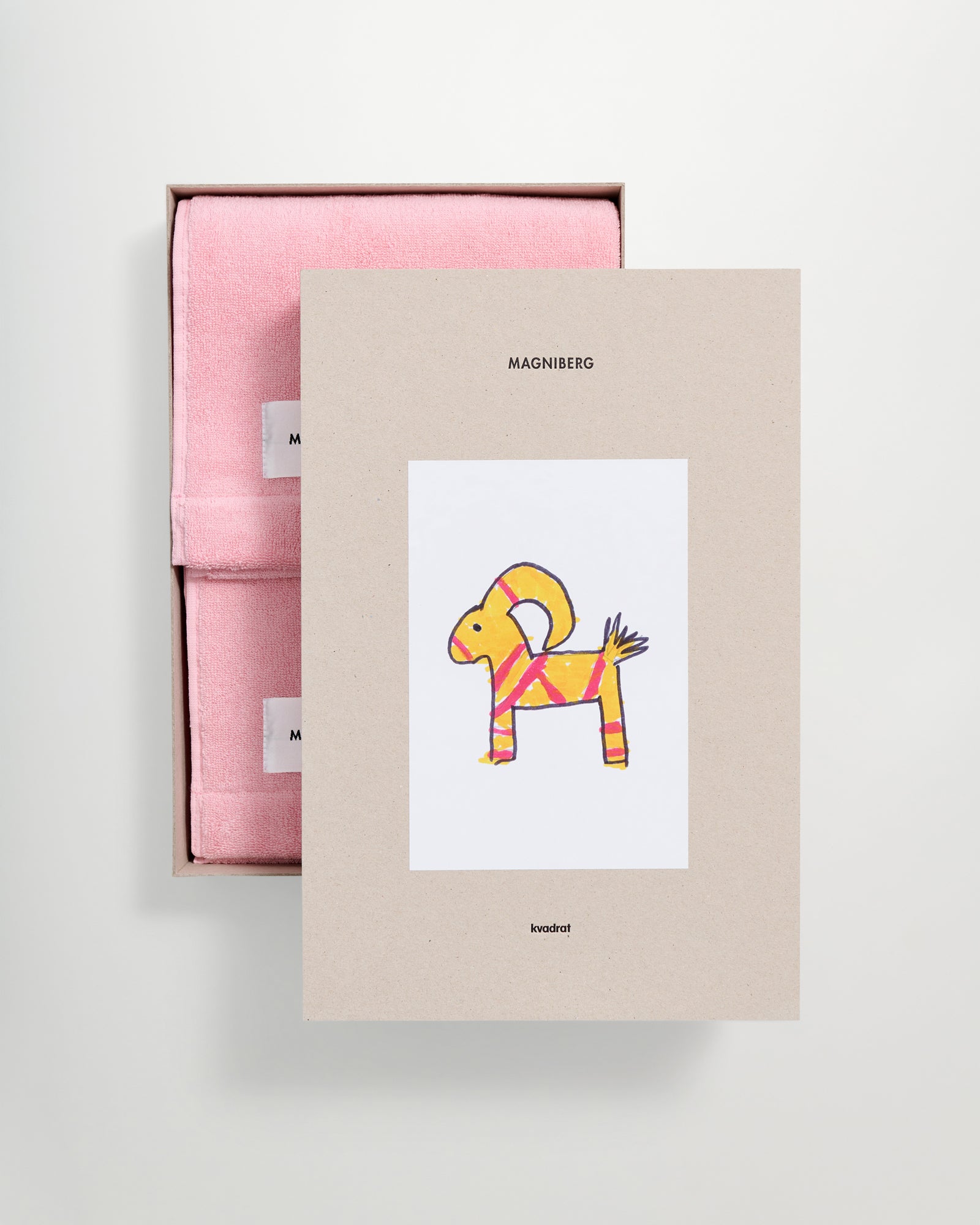 Holiday 2-piece hand towel set | Fragola pink terry