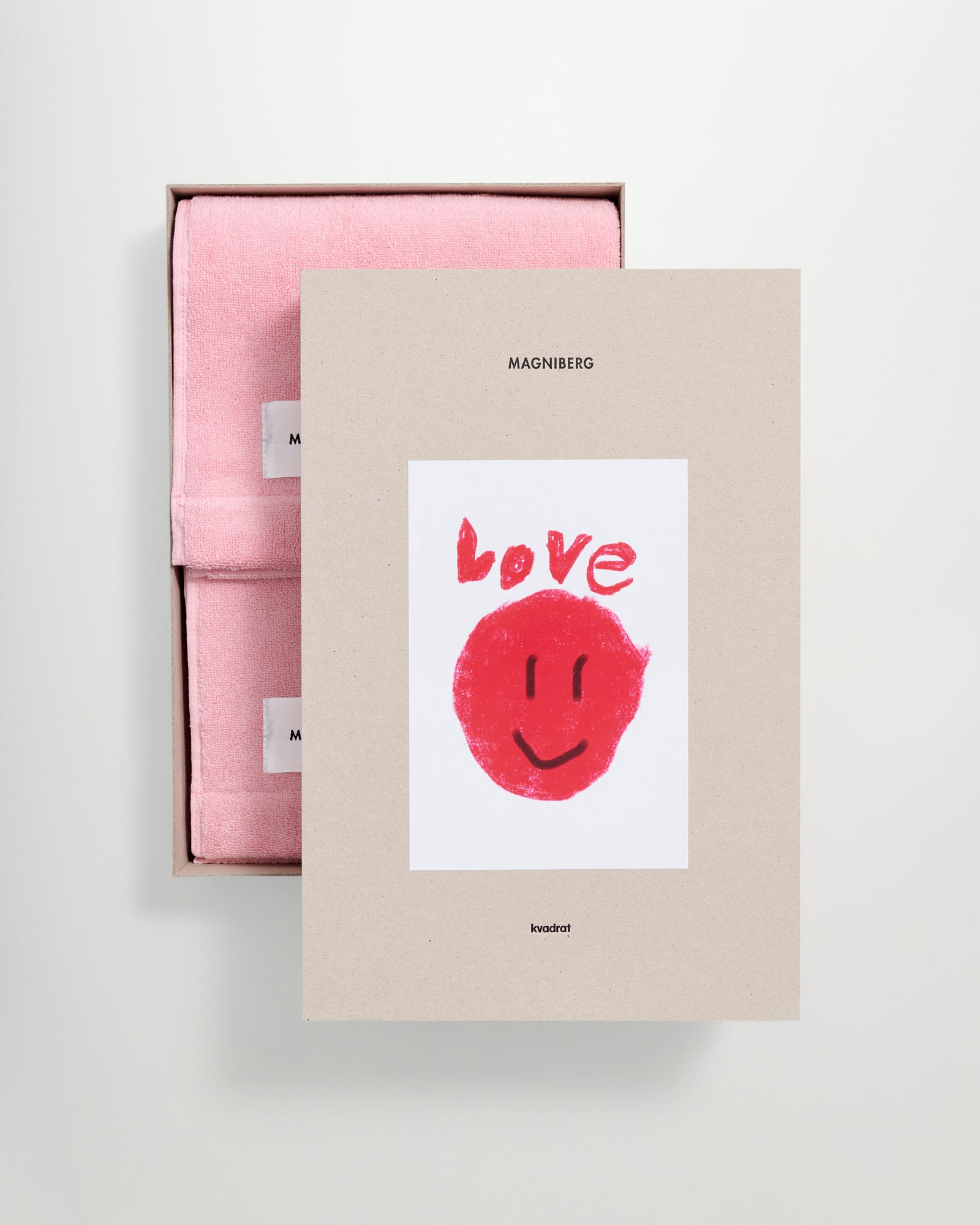 2-piece hand towel set | Fragola pink terry