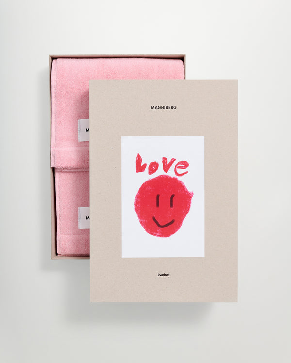 2-piece hand towel set | Fragola pink terry