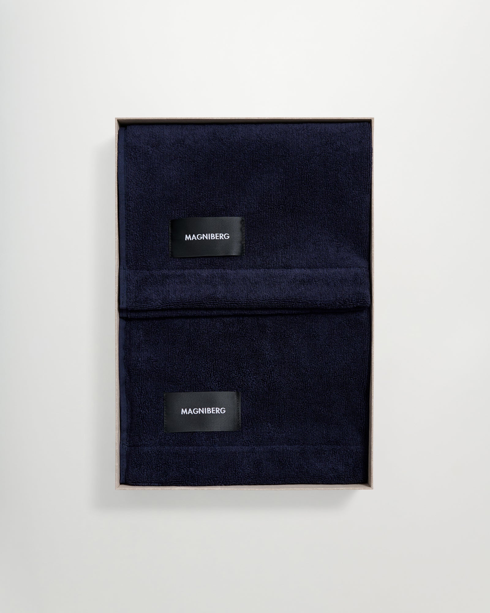 Holiday 2-piece hand towel set | Sloe blue terry