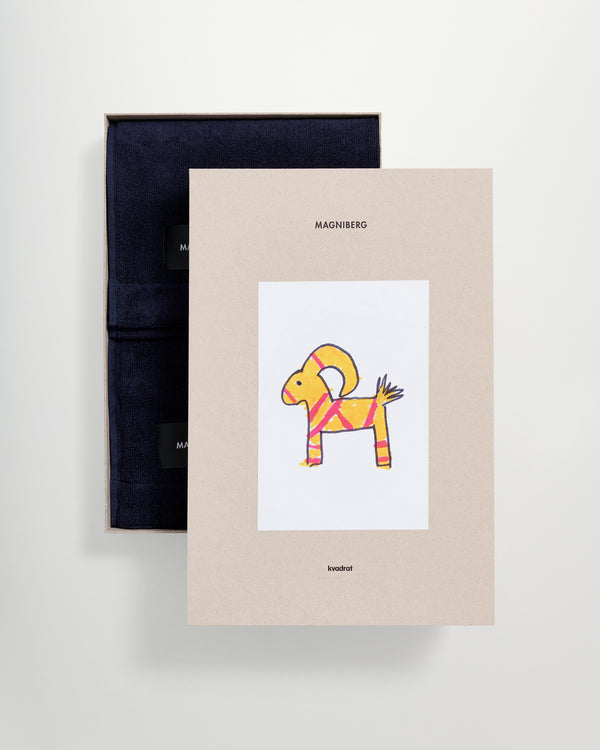 Holiday 2-piece hand towel set | Sloe blue terry