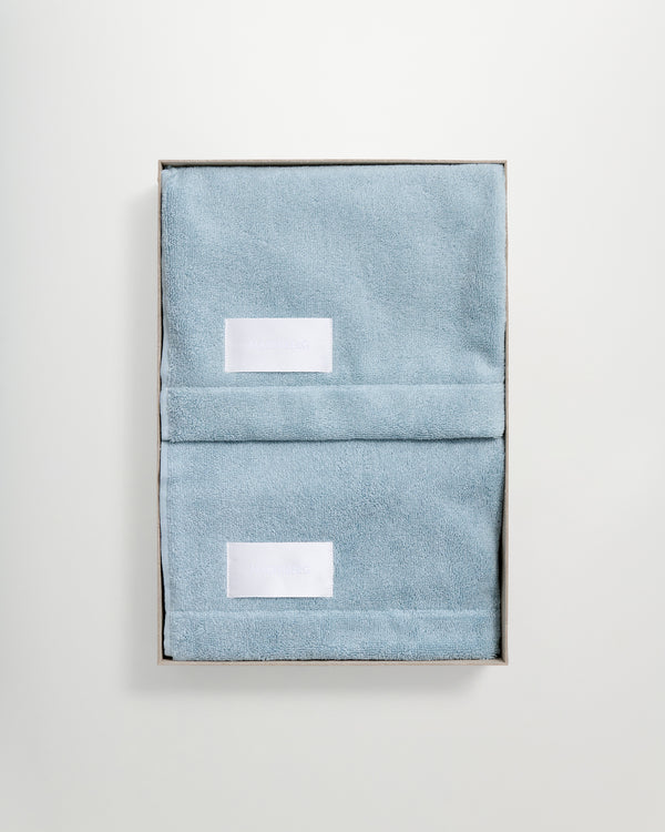Holiday 2-piece hand towel set | Young blue terry