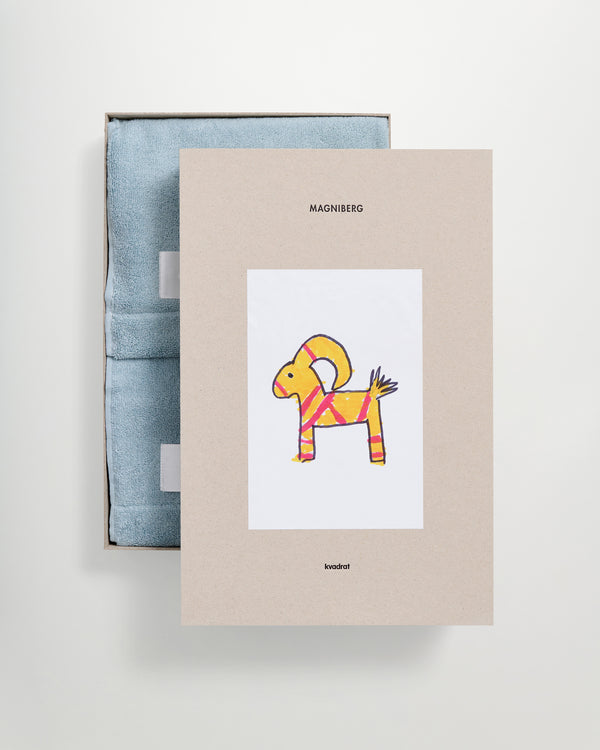 Holiday 2-piece hand towel set | Young blue terry