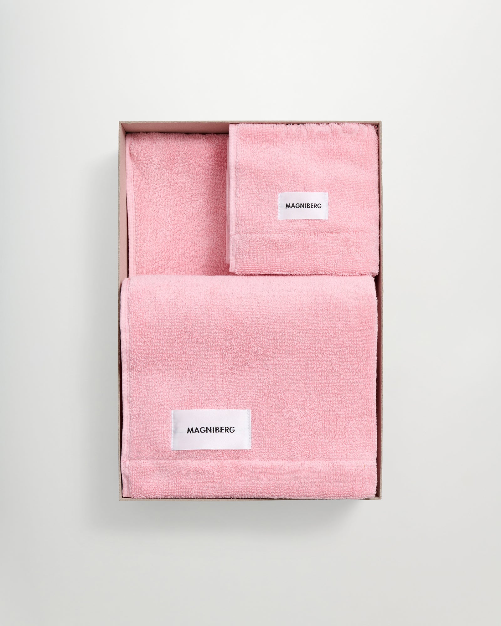 3-piece towel set | Fragola pink terry