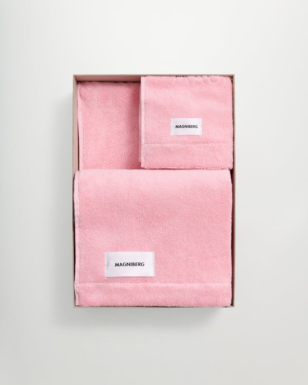 3-piece towel set | Fragola pink terry