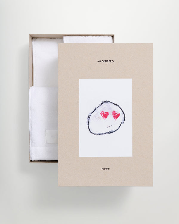 3-piece towel set | Frozen white terry