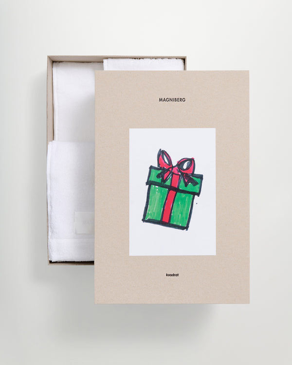 Holiday 3-piece towel set | Frozen white terry