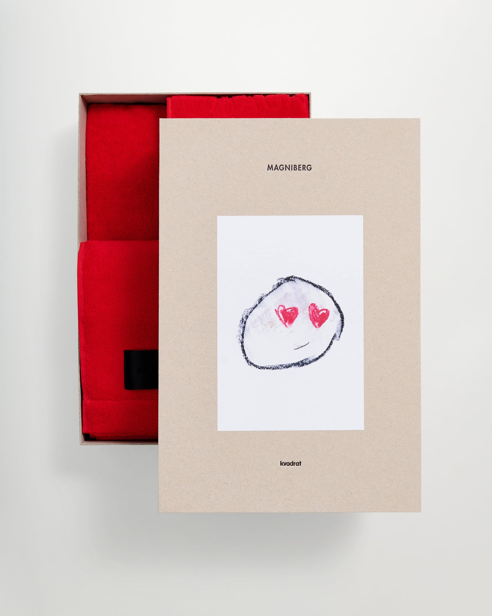 3-piece towel set | Goji red terry