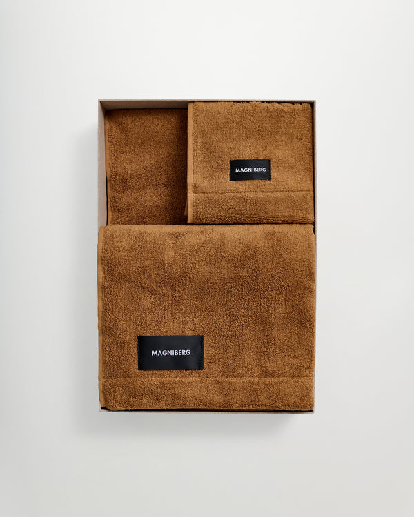3-piece towel set | Nocciola beige terry