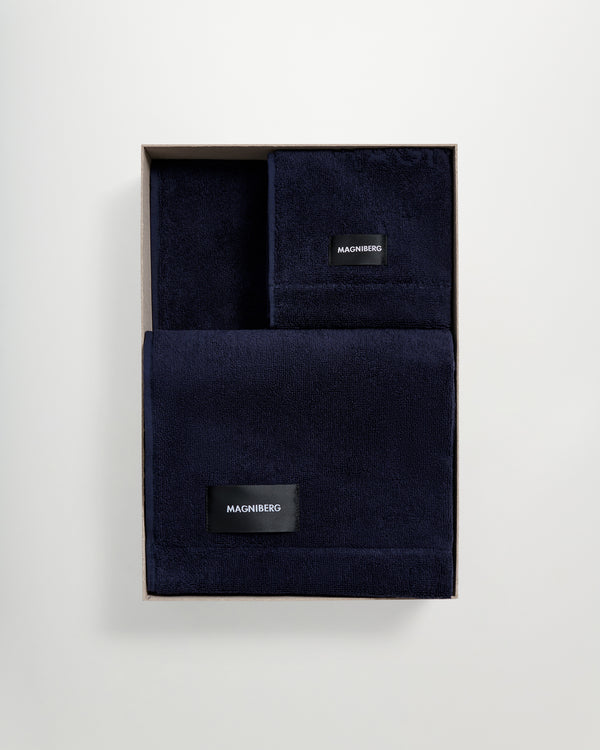 3-piece towel set | Sloe blue terry