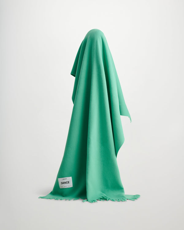 Bold blanket | Ballet green Virgin wool