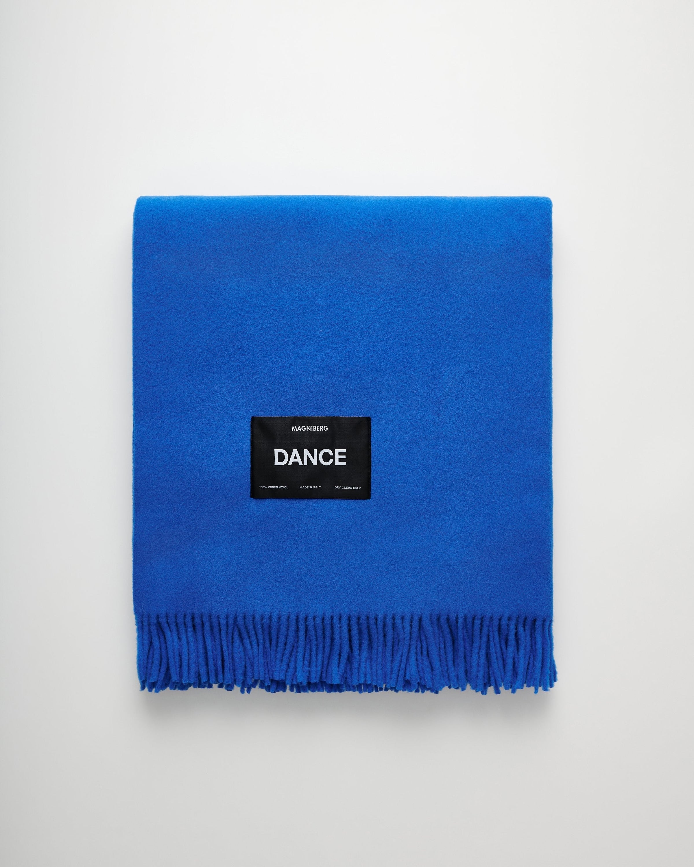 Bold blanket | Disco blue Virgin wool