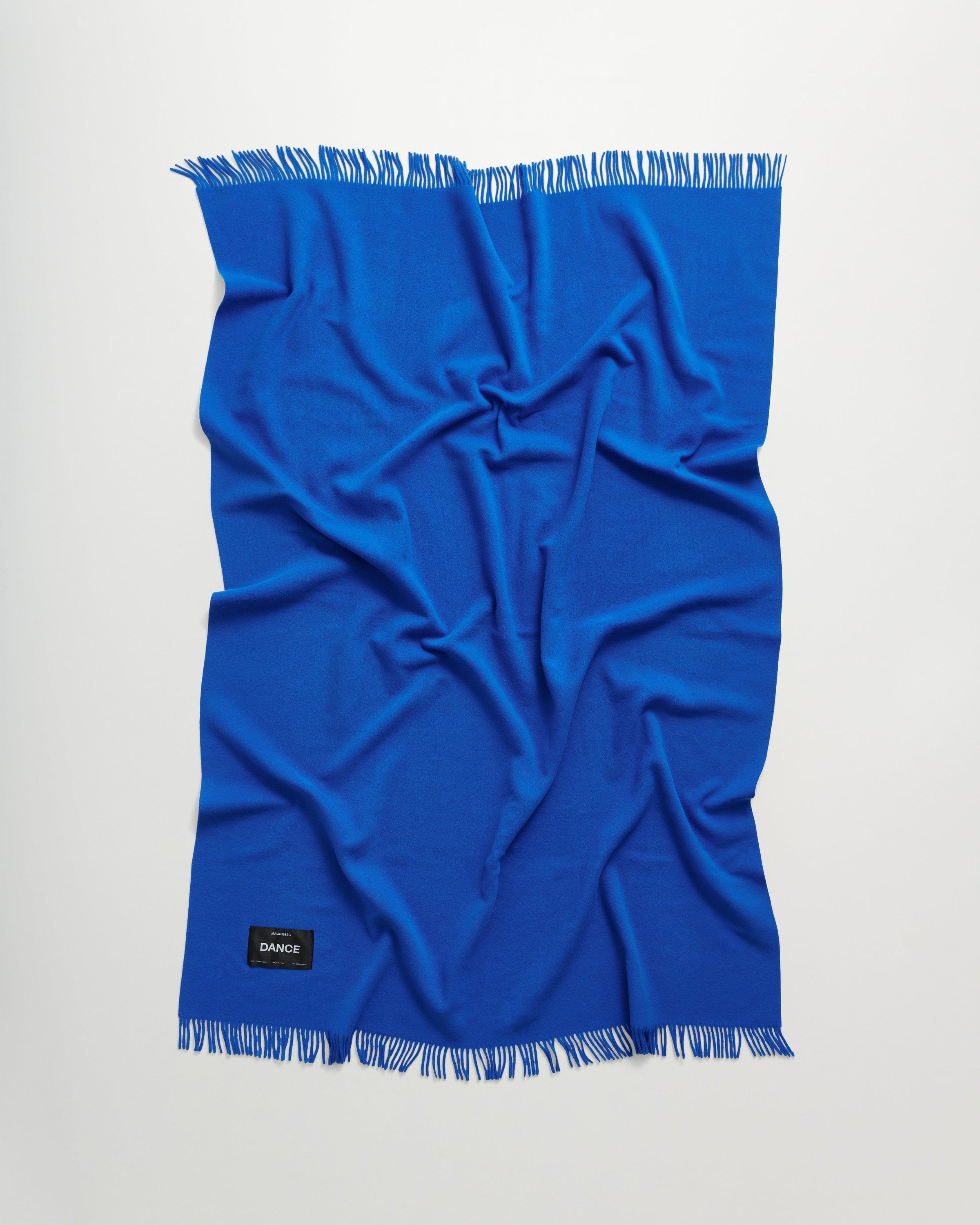 Bold blanket | Disco blue Virgin wool