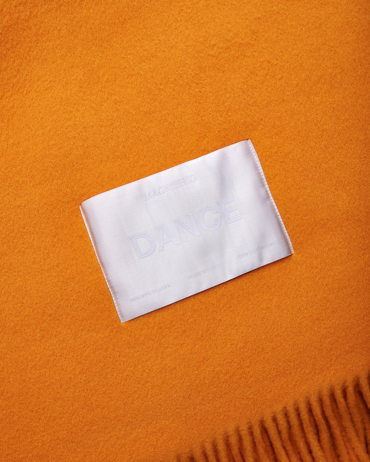 Bold blanket | Juicy Orange Virgin wool