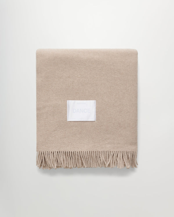 Bold blanket | Sand melange Virgin wool