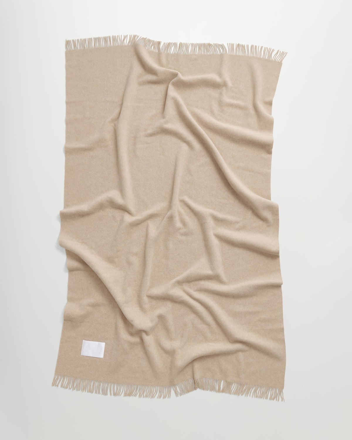 Bold blanket | Sand melange Virgin wool