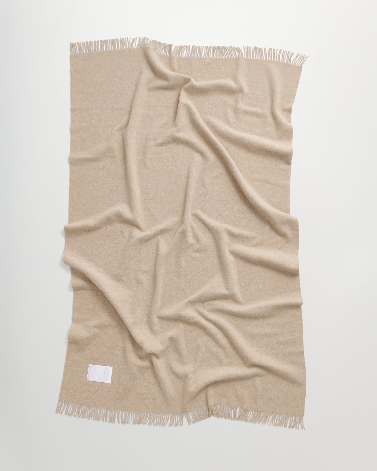 Bold blanket | Sand melange Virgin wool