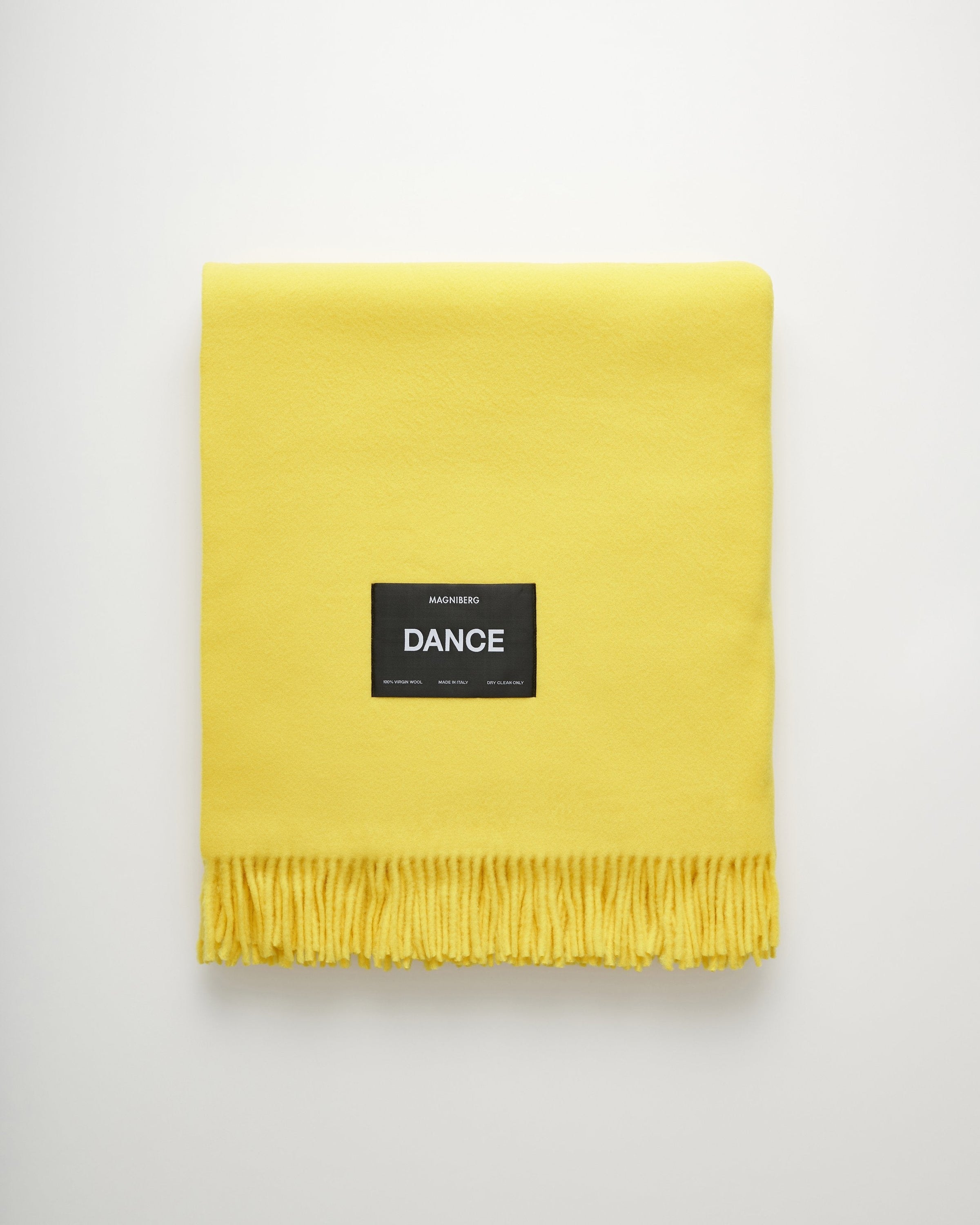 Bold blanket | Surf yellow Virgin wool