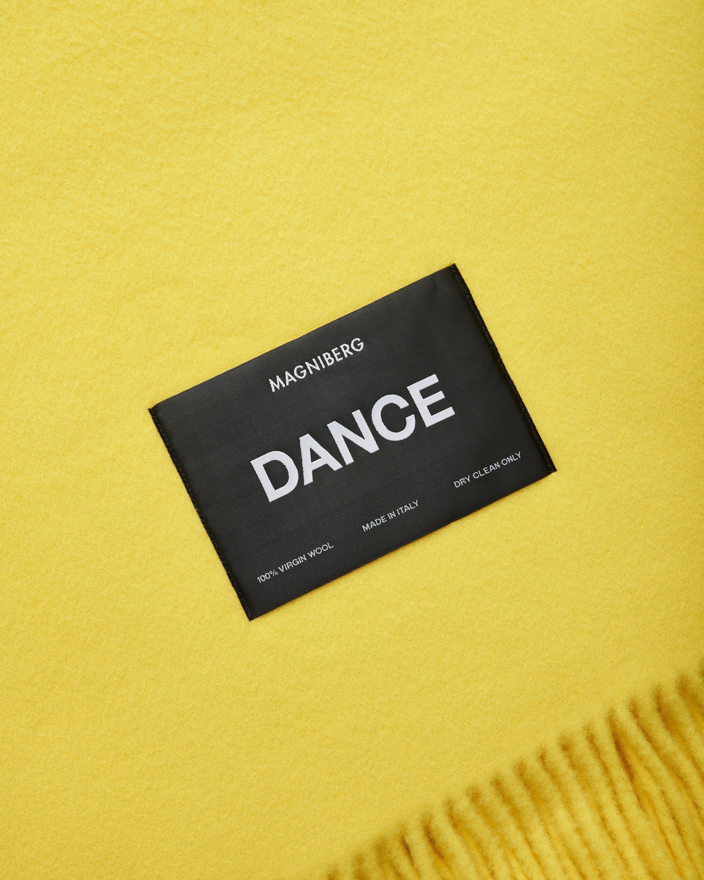 Bold blanket | Surf yellow Virgin wool