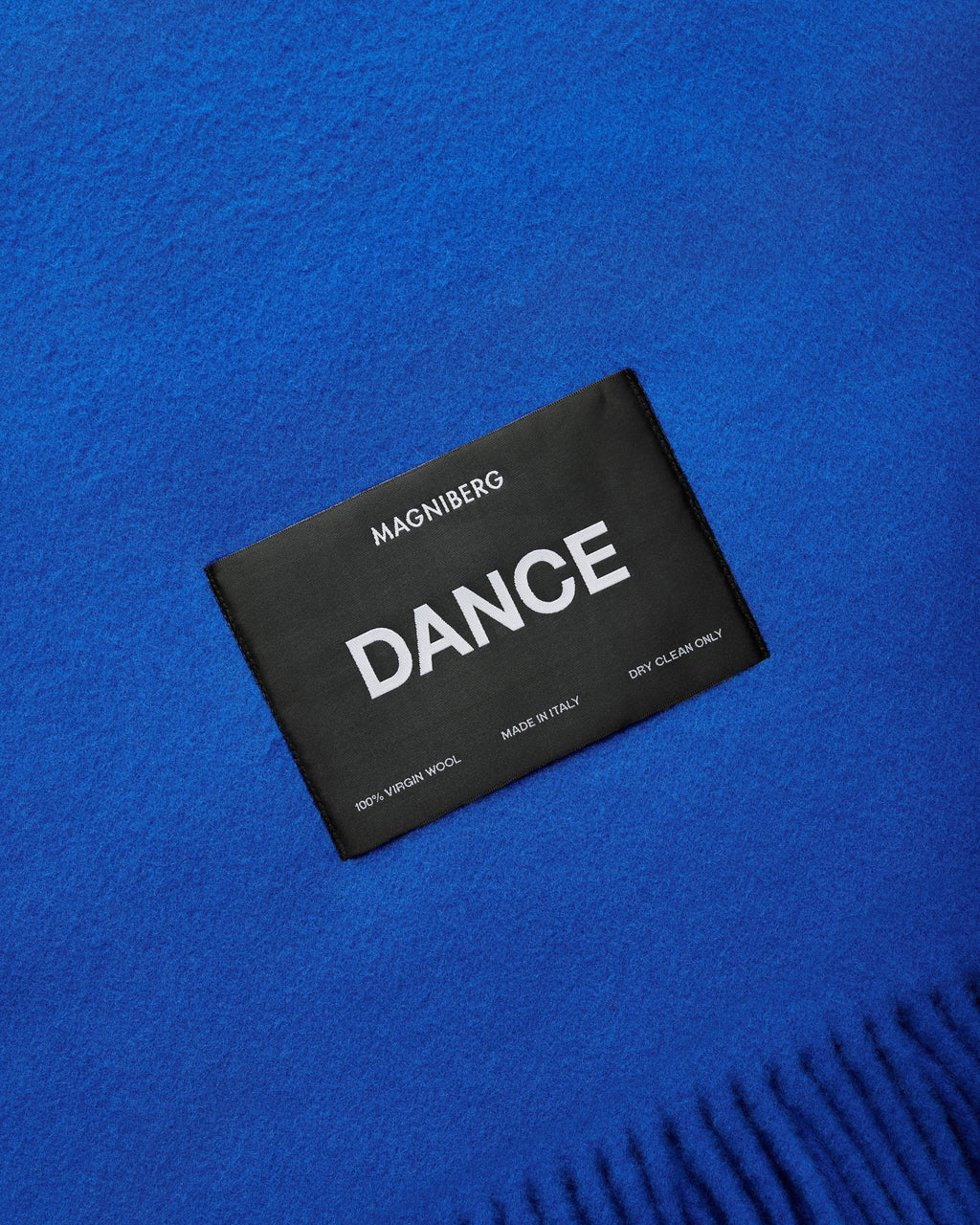 Bold scarf | Disco blue Virgin wool