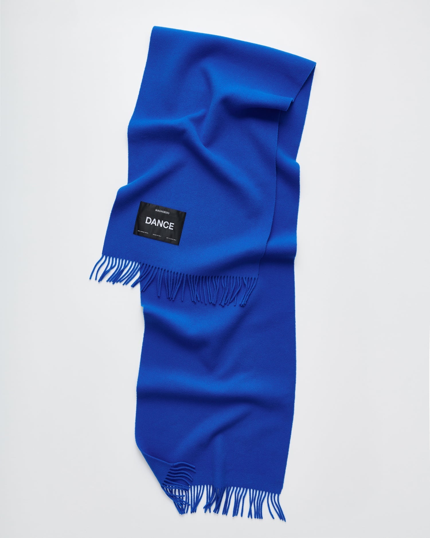 Bold scarf | Disco blue Virgin wool
