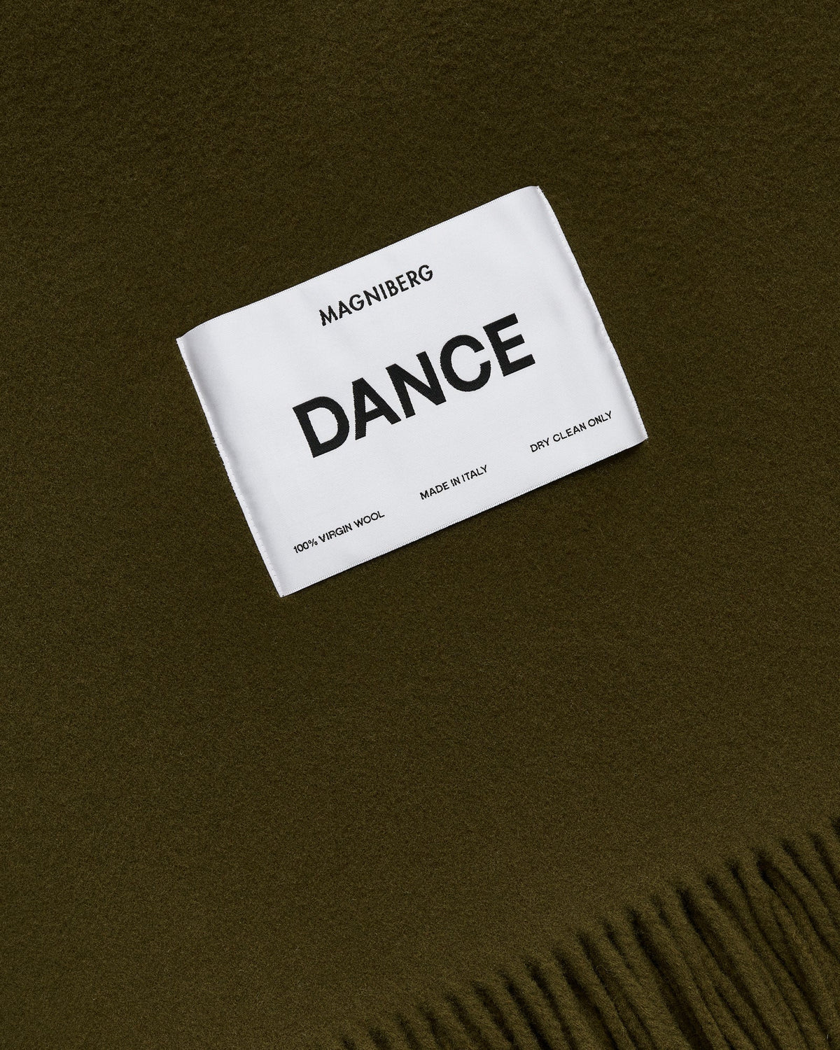 Bold scarf | Moss green Virgin Wool