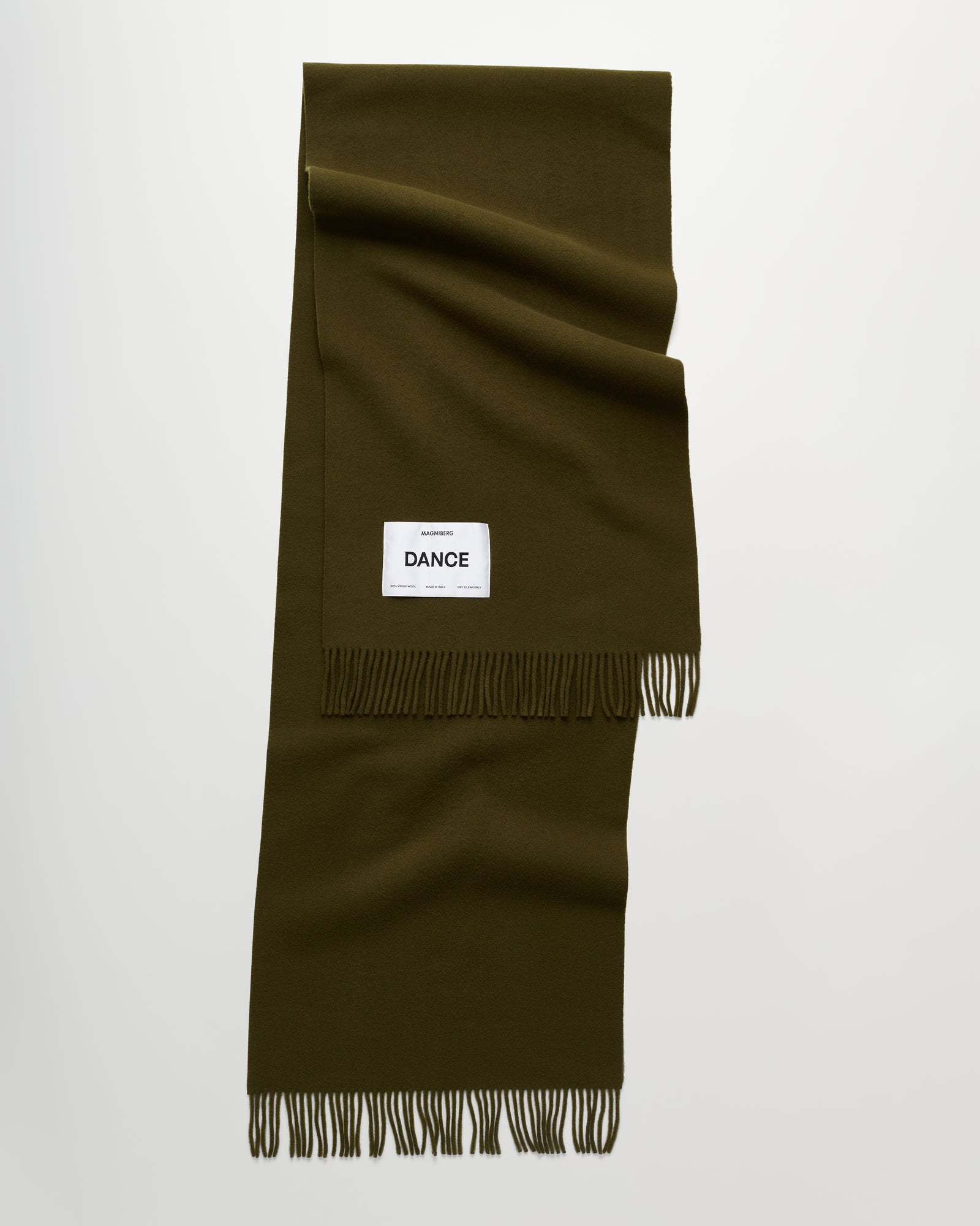 Bold scarf | Moss green Virgin Wool