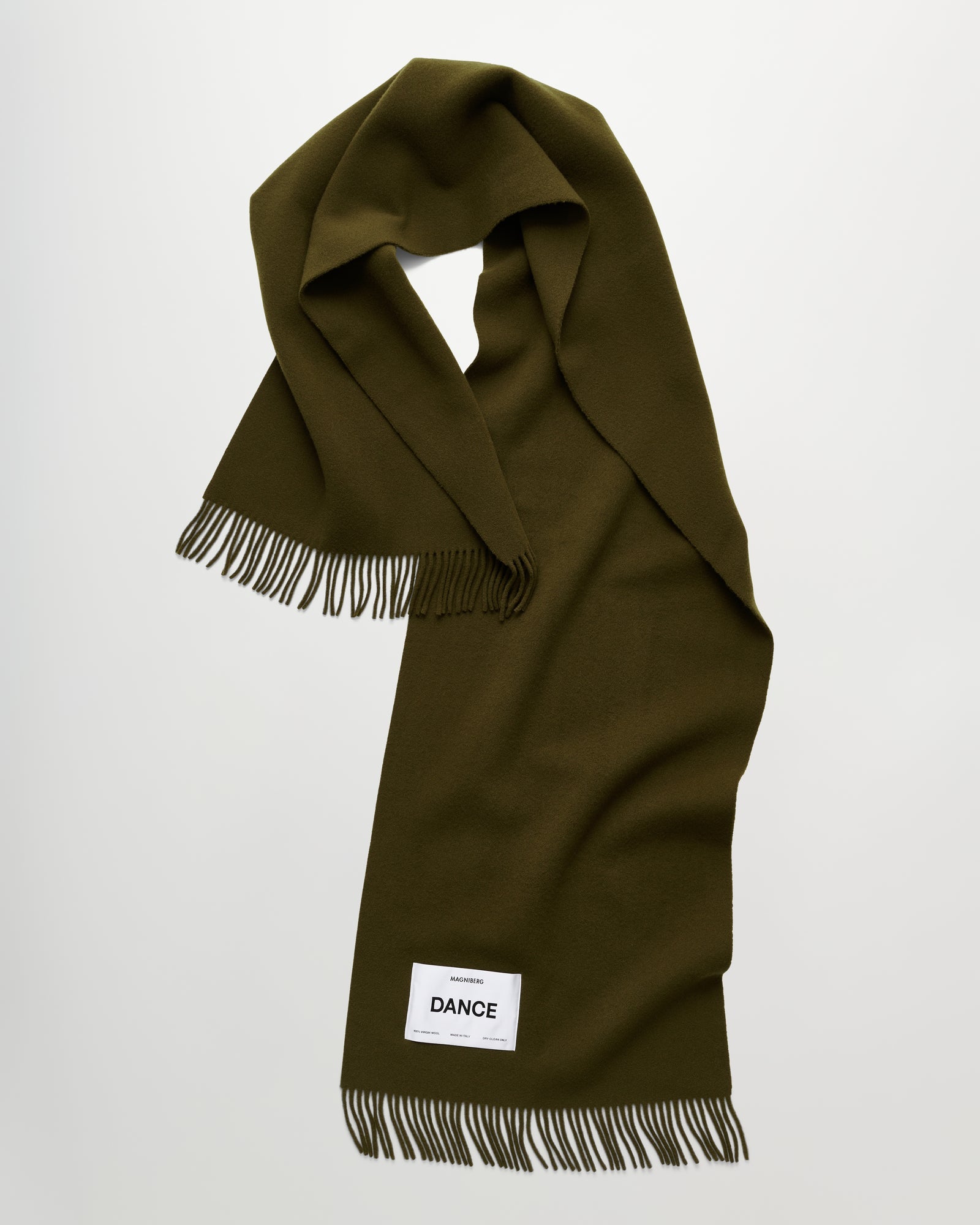 Bold scarf | Moss green Virgin Wool