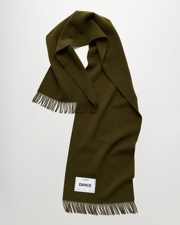 Bold scarf | Moss green Virgin Wool