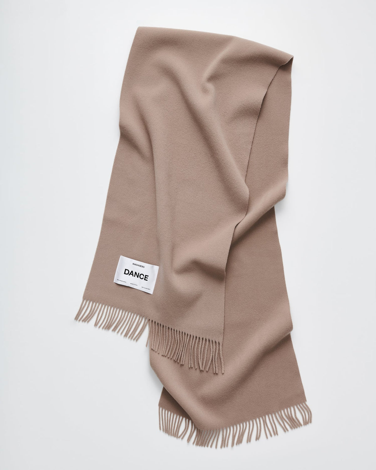 Bold scarf | Mushroom Virgin wool