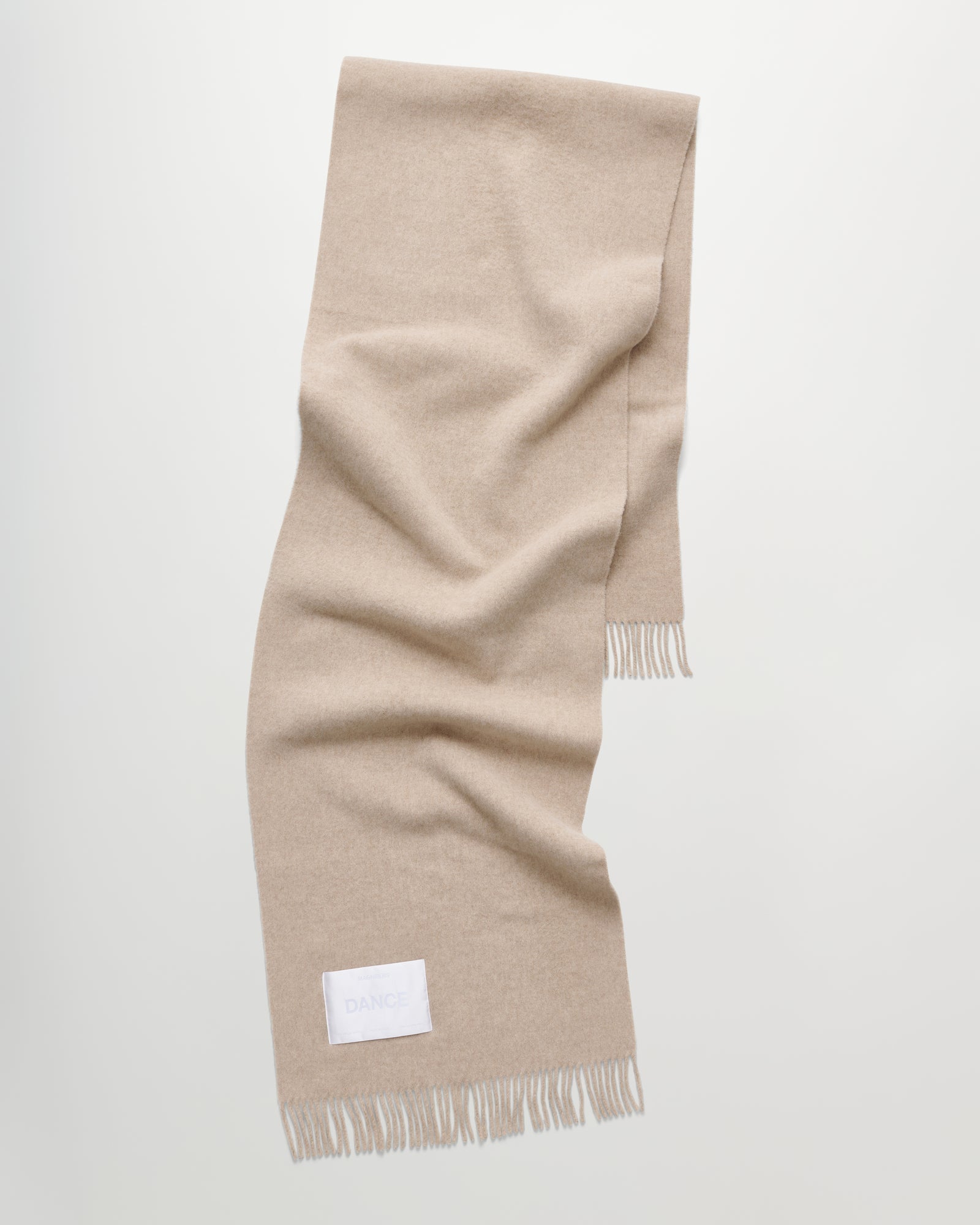Bold scarf | Sand melange Virgin Wool