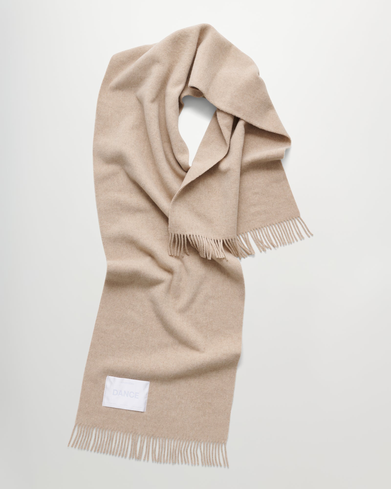 Bold scarf | Sand melange Virgin Wool
