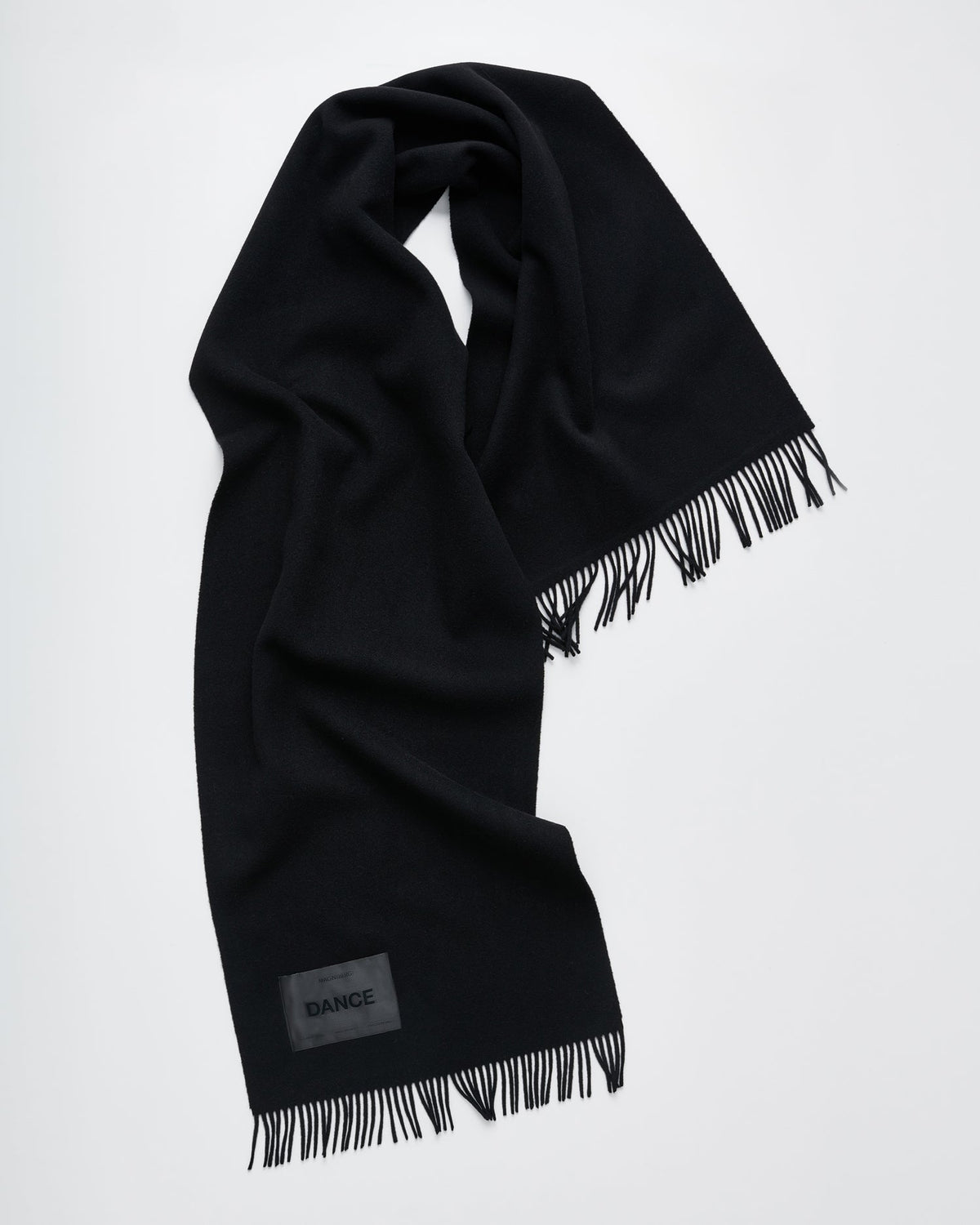 Bold scarf | Tango black Virgin wool