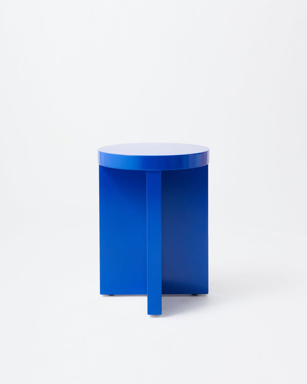 Cat stool | Lacqured blue Pine