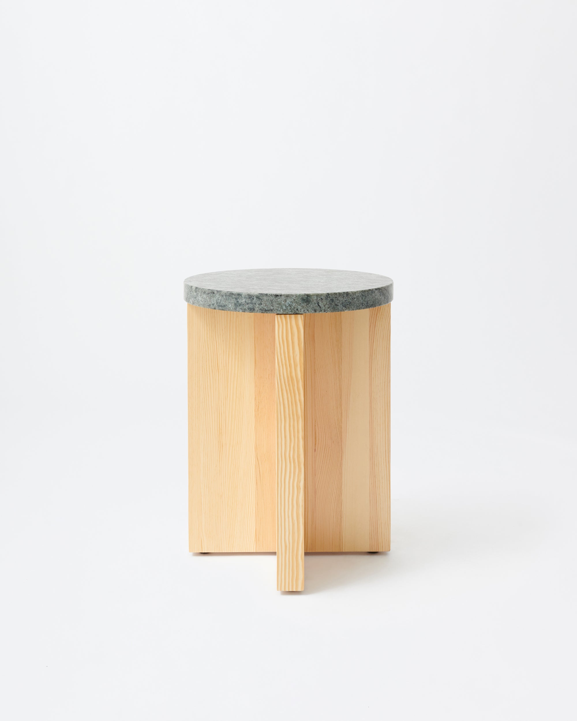 Cat stool | Lacqured pine & granite
