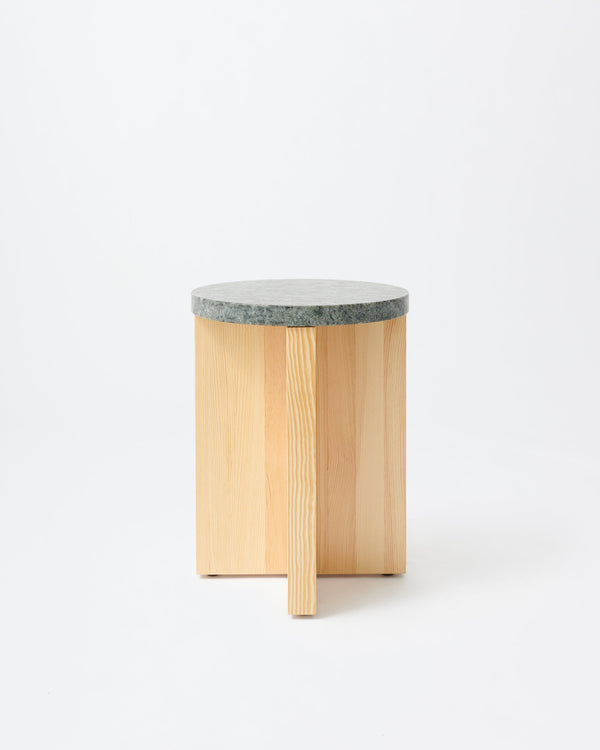 Cat stool | Lacqured pine & granite