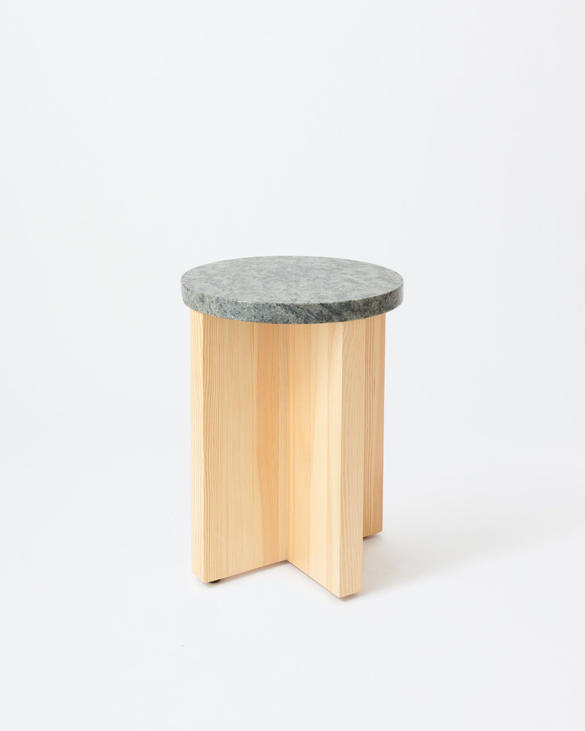 Cat stool | Lacqured pine & granite