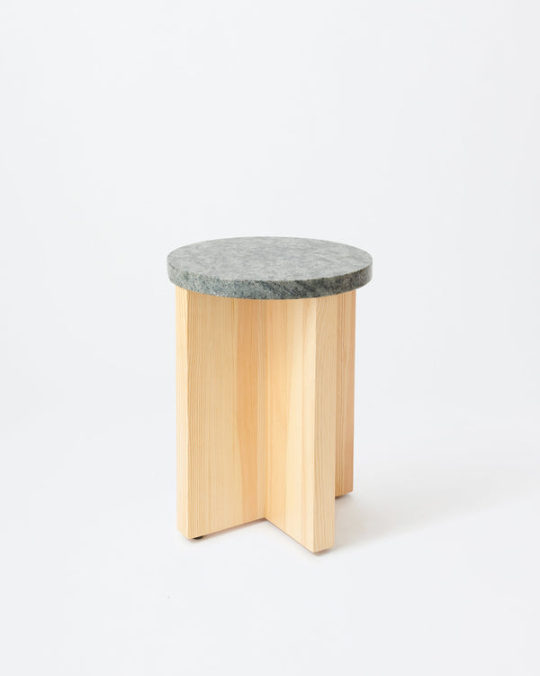 Cat stool | Lacqured pine & granite