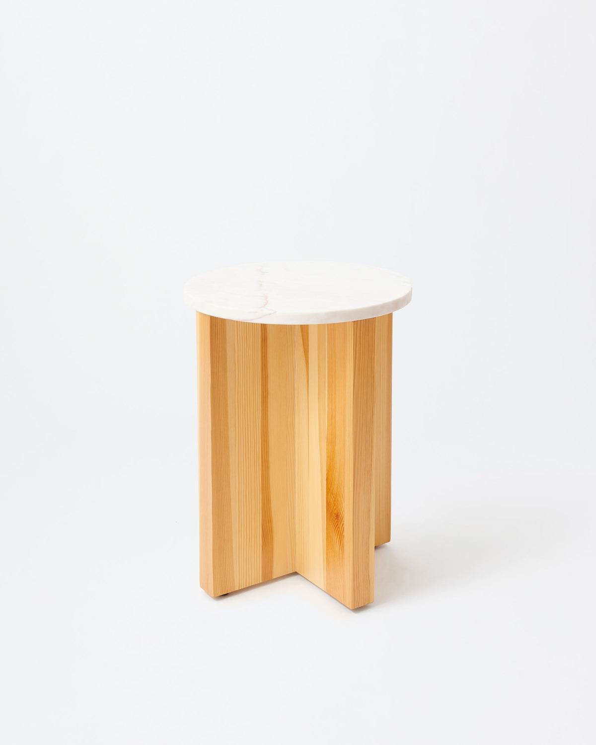Cat stool | Lacqured pine & marble