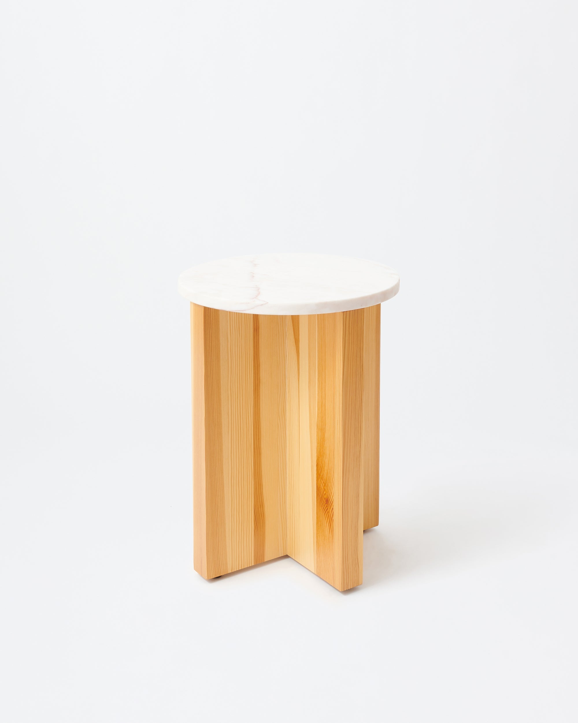 Cat stool | Lacqured pine & marble