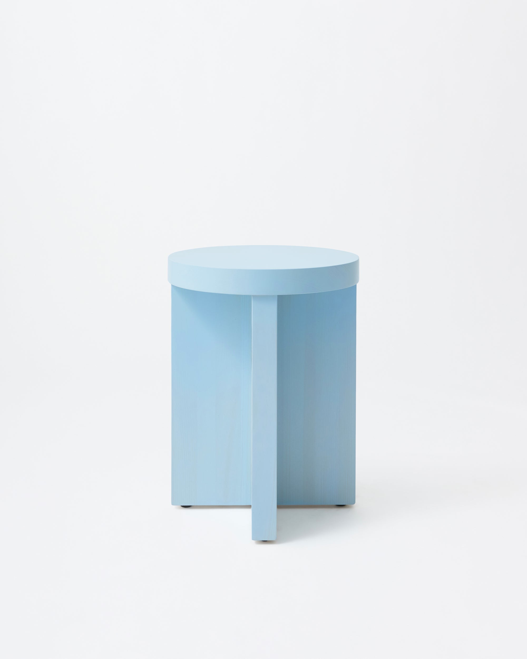 Cat stool | Stained baby blue Pine