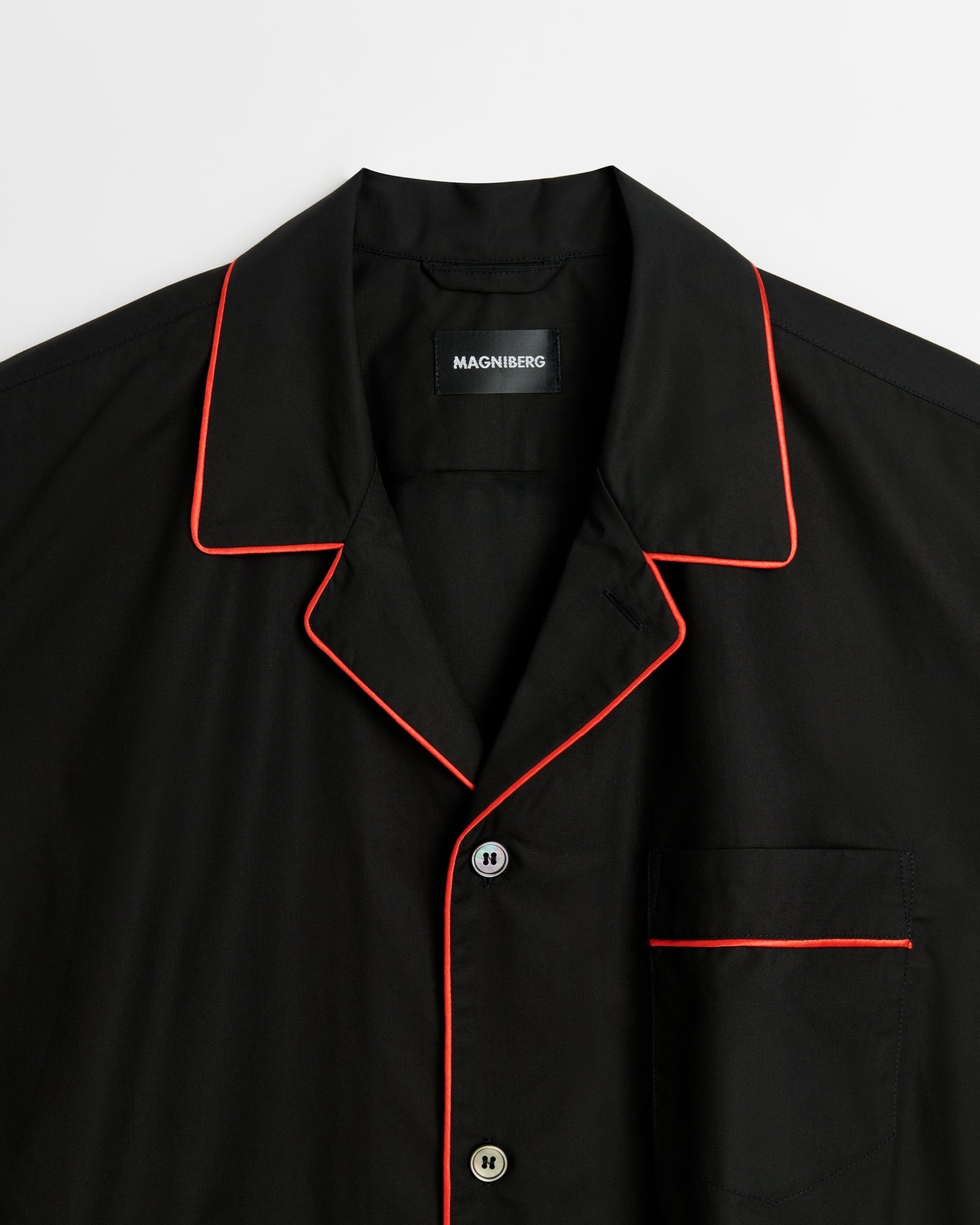 Dolce short sleeve shirt | Black poplin