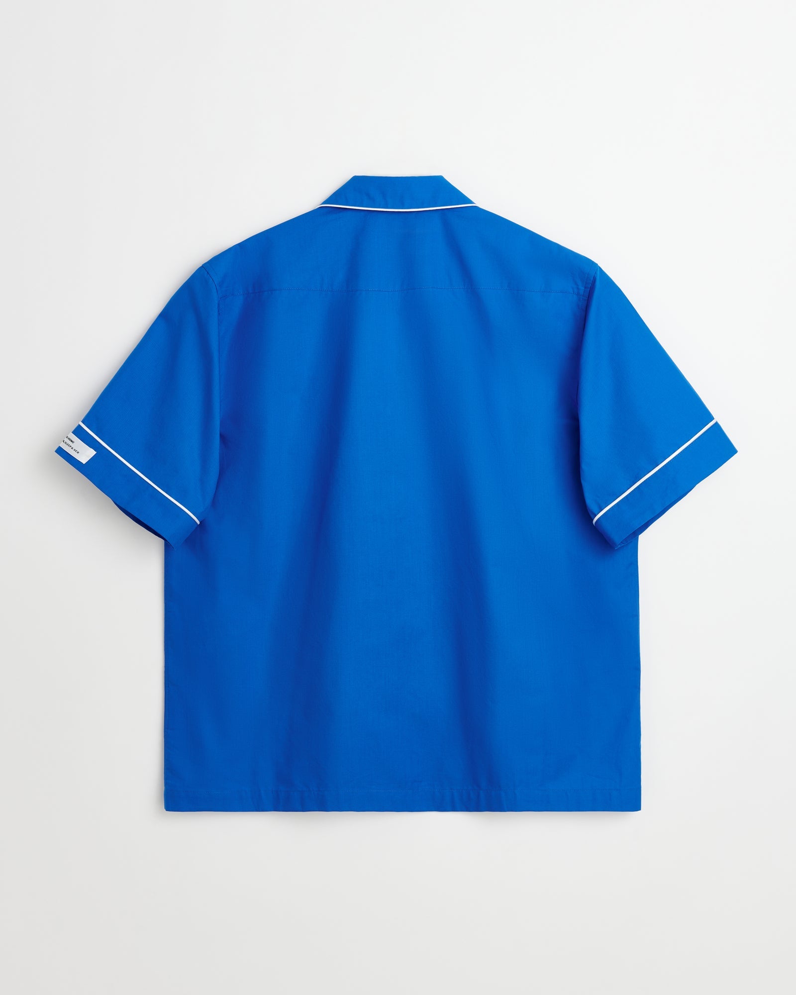 Dolce short sleeve shirt | Italian blue poplin