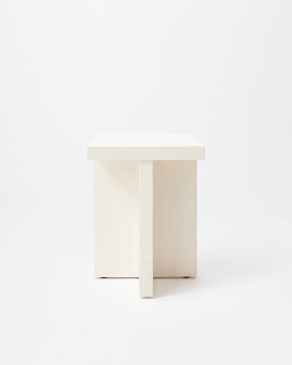 Fox stool | Stained off white Pine