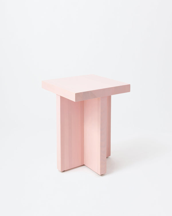 Fox stool | Stained pink Pine