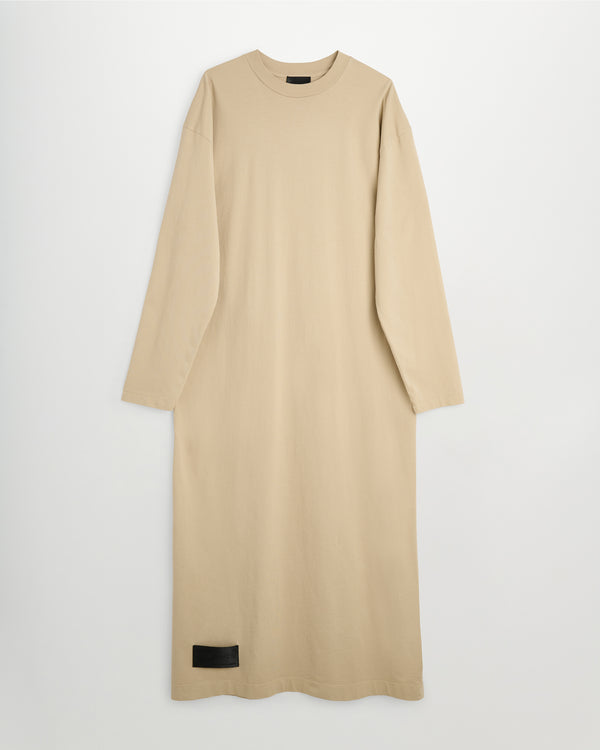 Full long sleeve dress | Washed sand Jersey