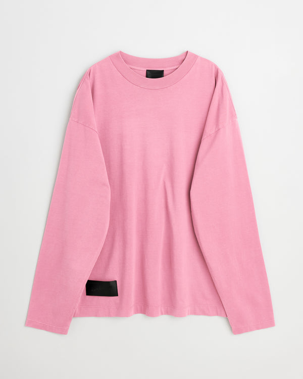 Full long sleeve t-shirt | Washed orchid pink jersey